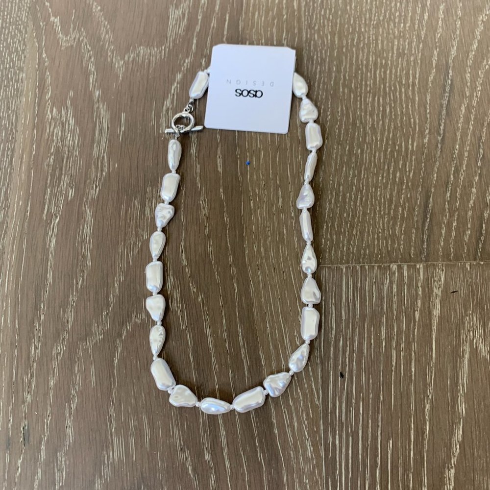 ASOS design faux pearl necklace